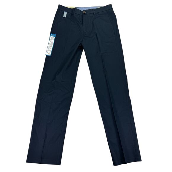 Haggar Mens Premium No Iron Straight Fit Stretch Dress Pants Dark Navy 30x32 - Picture 1 of 4